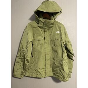 The North Face Charli Triclimate Jacket Womens XL Green HyVent 3-in-1 Hooded